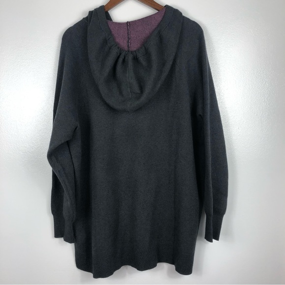 Torrid Breast Cancer Awareness Jacquard Raglan Hoodie Sweater - Picture 3 of 12